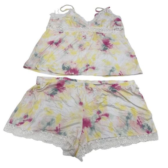 International Concepts Lace-Trim Cami & Shorts Pajama Set Women size L - Picture 2 of 7